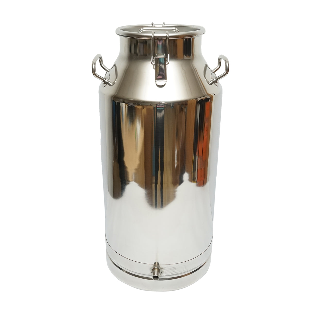 Stainless steel milk can with lid 50L with tap milking machine for cows Breckner Germany